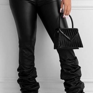 Leather jeans